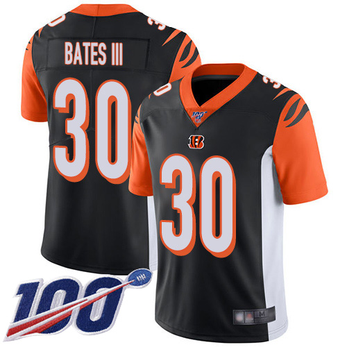 Cincinnati Bengals Limited Black Men Jessie Bates III Home Jersey NFL Footballl #30 100th Season Vapor Untouchable